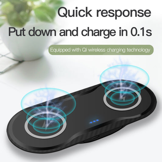 Dual Wireless Charger Pad - Charge Two Phones at Once - lifestyle photo