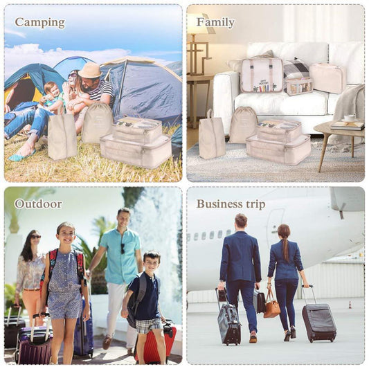 8-Piece Packing Cube Set - Travel Luggage Organizer - lifestyle photo