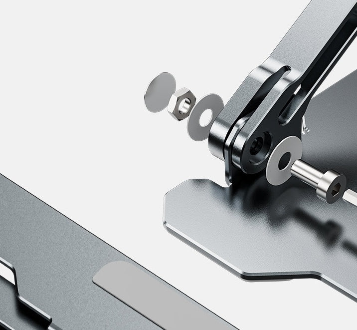 Adjustable Aluminum Laptop Stand - Ergonomic Riser, Multi-Angle - feature close-up