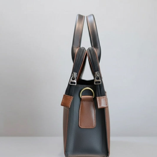 Stylish smart leather file bag displayed