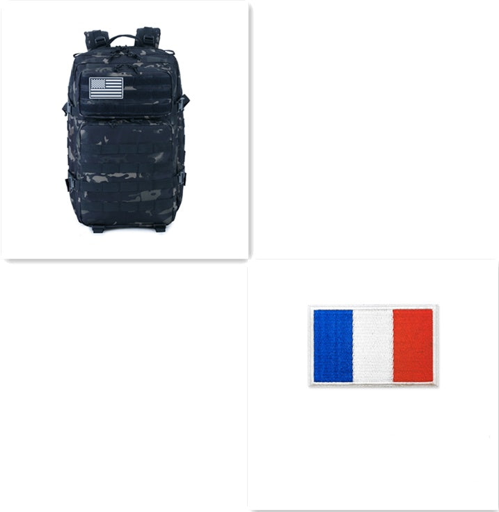 Tactical Camo Travel Backpack - Rugged Outdoor & Sports Bag - in use