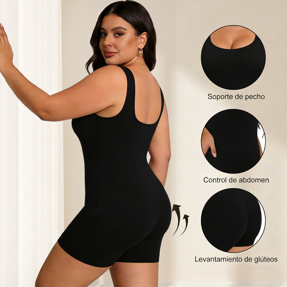 Women's Shaping Bodysuit - Waist Cincher Shapewear - feature close-up