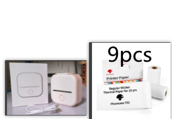 Mini Bluetooth Label & Photo Printer - Portable Thermal - back view