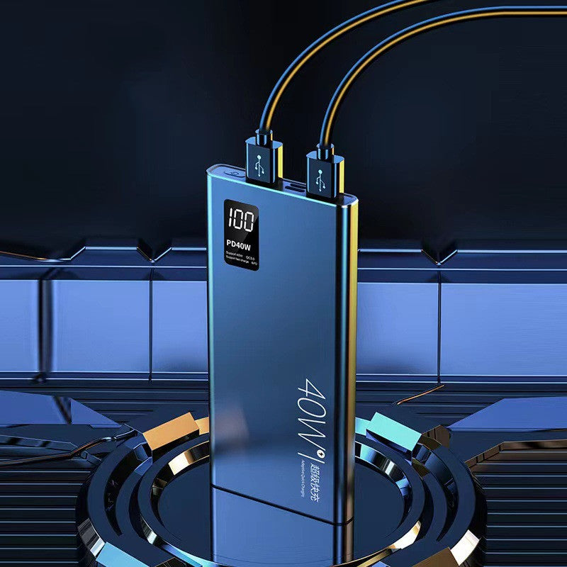 Digital Display Power Bank - Large Capacity, Real-Time % Readout - lifestyle photo