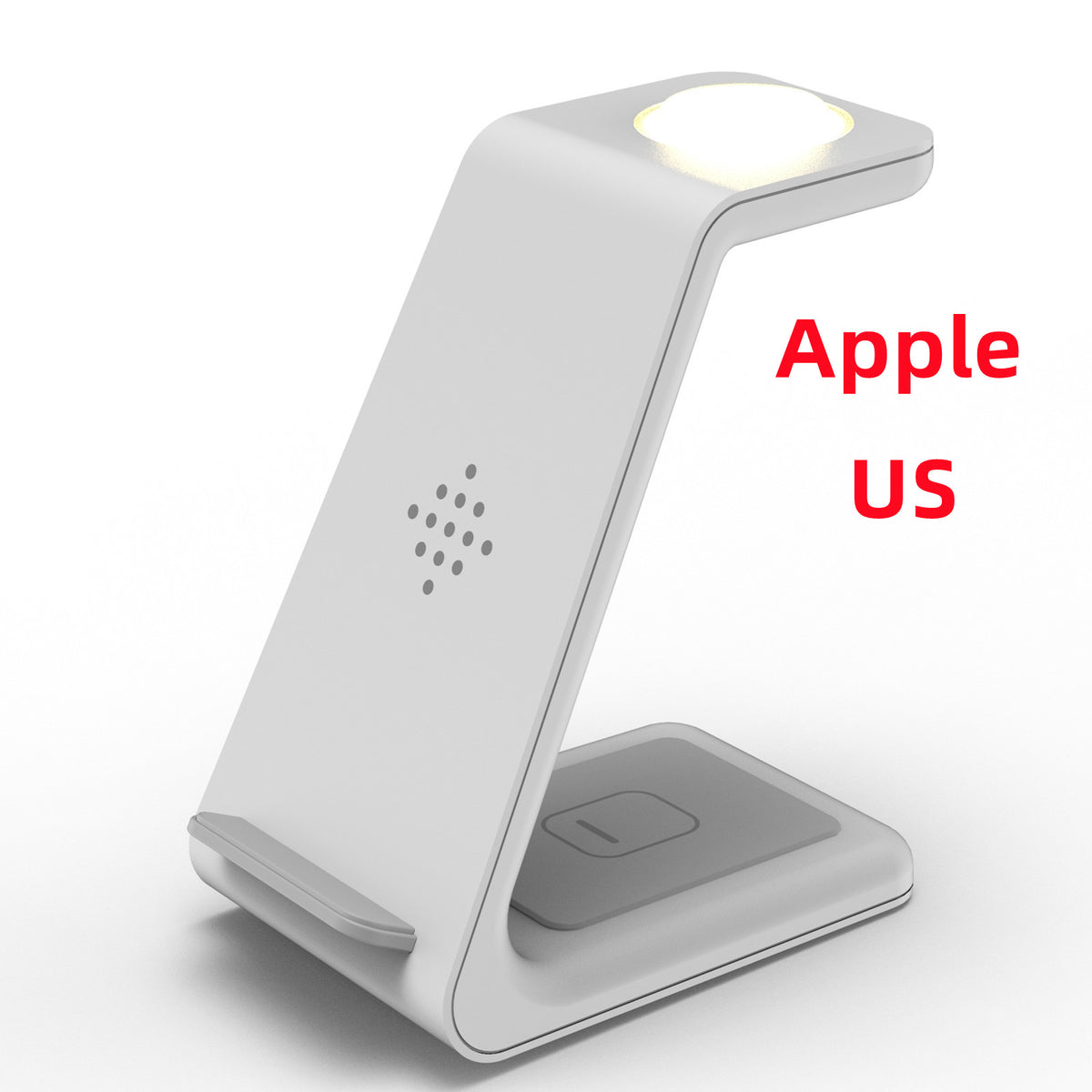 3-in-1 Wireless Charging Station - Phone, Watch & Earbuds Dock - in use