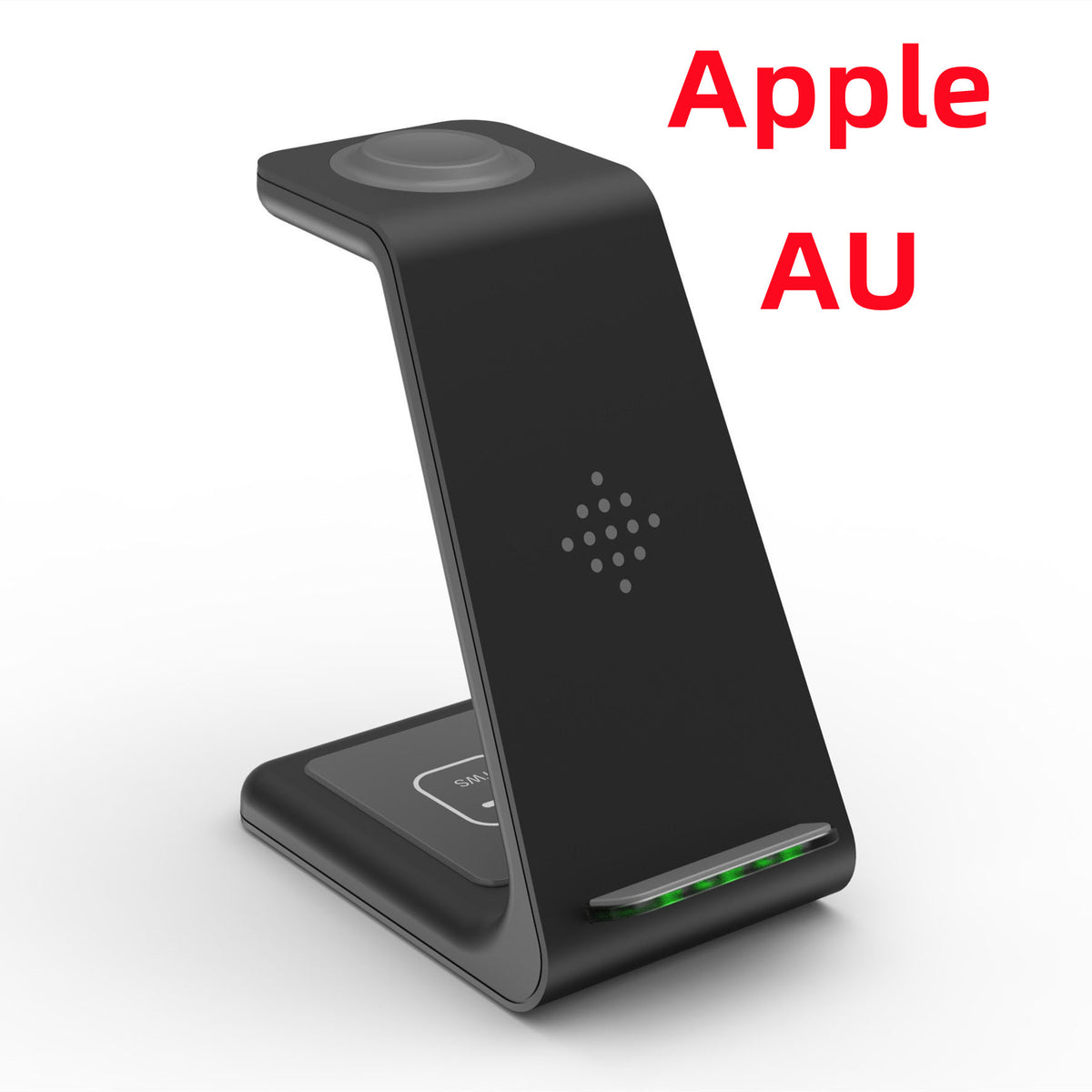 3-in-1 Wireless Charging Station - Phone, Watch & Earbuds Dock - in use