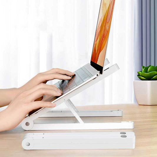 Compact Folding Laptop Stand - Budget-Friendly Desk Riser - lifestyle photo