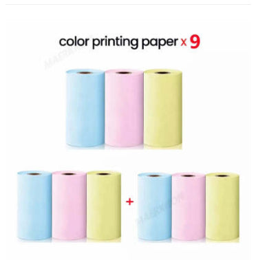 Mini Bluetooth Label & Photo Printer - Portable Thermal - back view