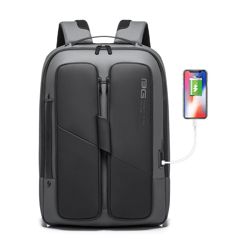 Men's Business Laptop Backpack - Anti-Theft Computer Bag - close-up detail