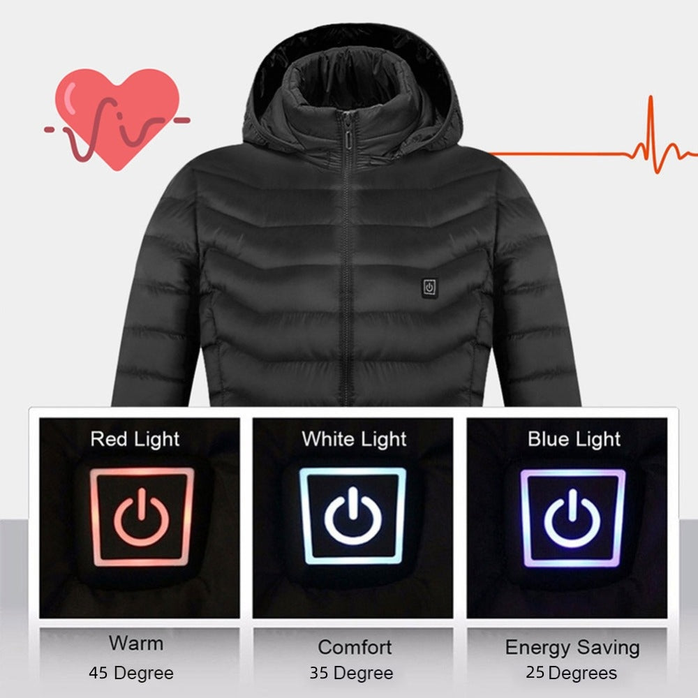 USB Heated Jacket for Men - Electric Thermal Coat - color options