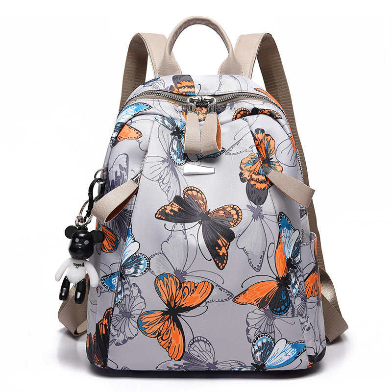 Casual Anti-Theft Backpack - Everyday Print Design - close-up detail