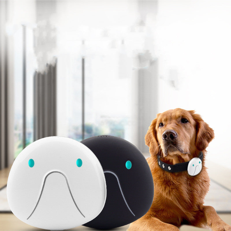 Waterproof Dog GPS Collar Tracker - Anti-Lost Pet Locator - Black - front view