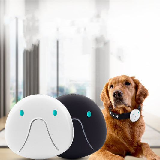 Waterproof Dog GPS Collar Tracker - Anti-Lost Pet Locator - Black - front view