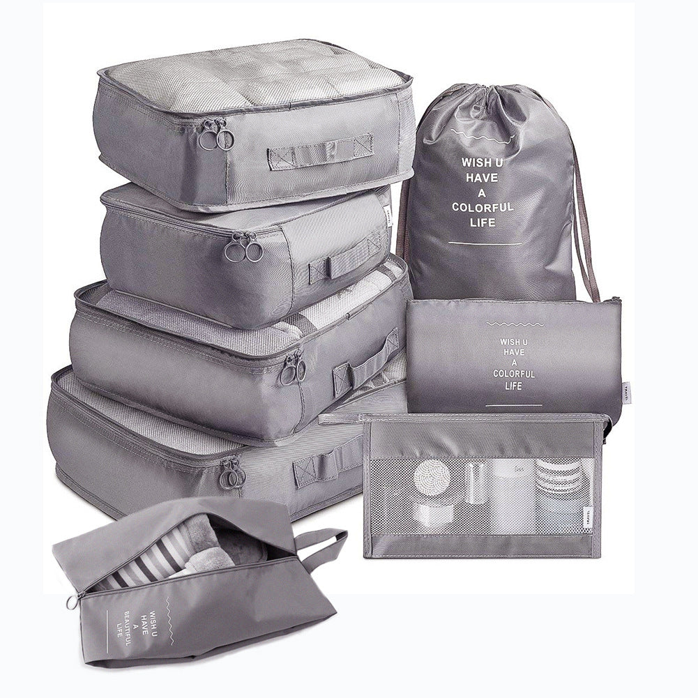 8-Piece Packing Cube Set - Travel Luggage Organizer - side view