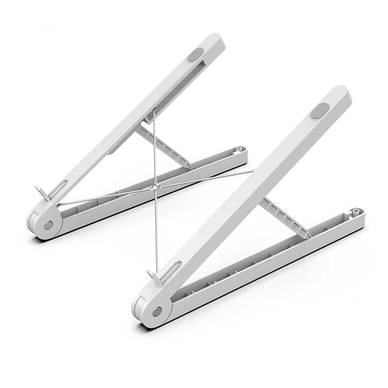 Compact Folding Laptop Stand - Budget-Friendly Desk Riser - Black - front view