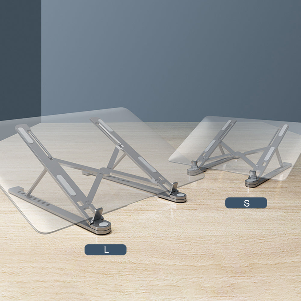 Portable Foldable Laptop Stand - Aluminum, Multi-Height - back view