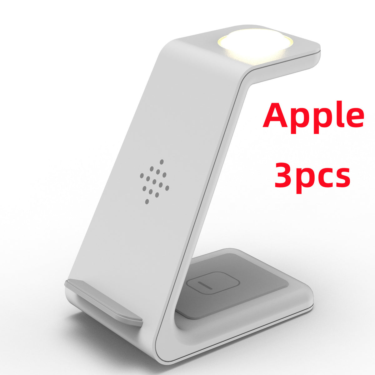 3-in-1 Wireless Charging Station - Phone, Watch & Earbuds Dock - side view