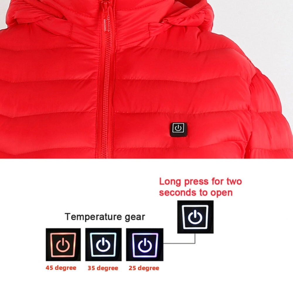 USB Heated Jacket for Men - Electric Thermal Coat - in use