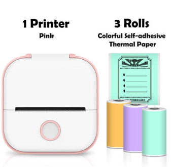 Mini Bluetooth Label & Photo Printer - Portable Thermal - side view