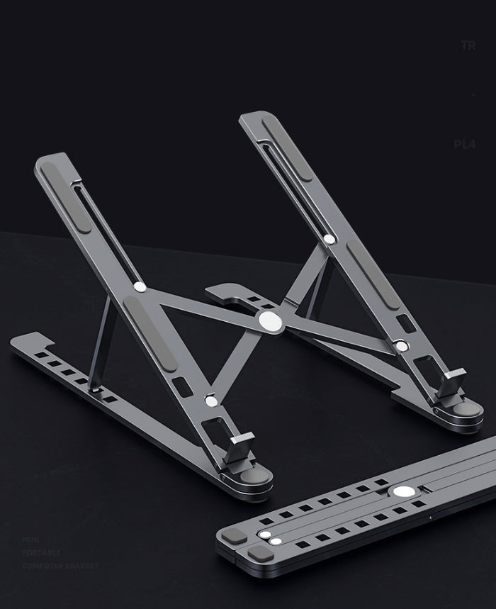 Portable Foldable Laptop Stand - Aluminum, Multi-Height - close-up detail