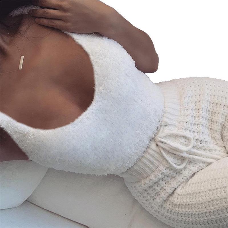 3-Piece Pajama Set - Crop Top, Tank & Drawstring Shorts - color options