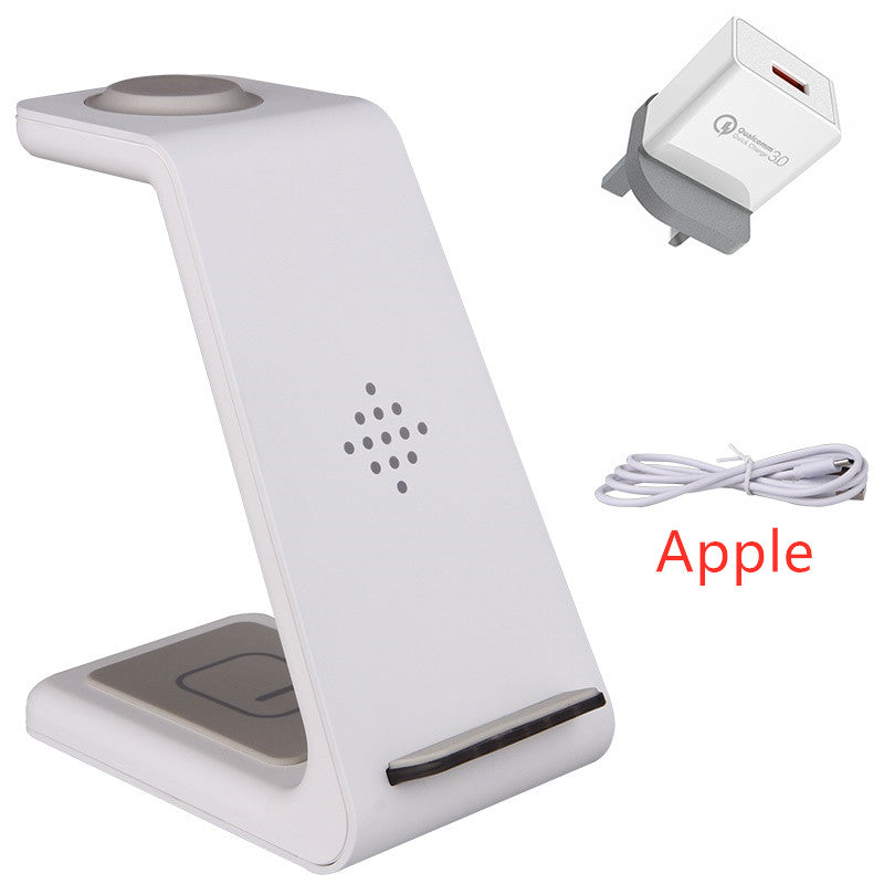 3-in-1 Wireless Charging Station - Phone, Watch & Earbuds Dock - front view