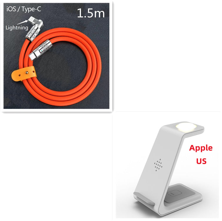 3-in-1 Wireless Charging Station - Phone, Watch & Earbuds Dock - feature close-up