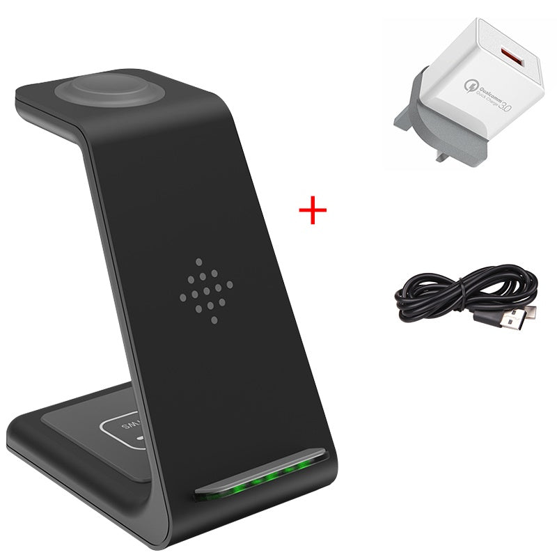 3-in-1 Wireless Charging Station - Phone, Watch & Earbuds Dock - close-up detail