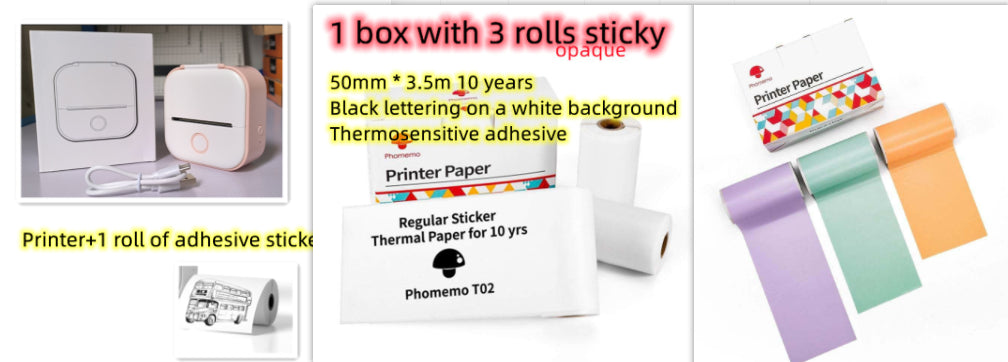 Mini Bluetooth Label & Photo Printer - Portable Thermal - lifestyle photo