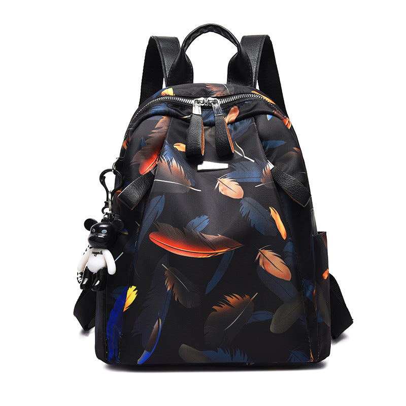 Casual Anti-Theft Backpack - Everyday Print Design - in use