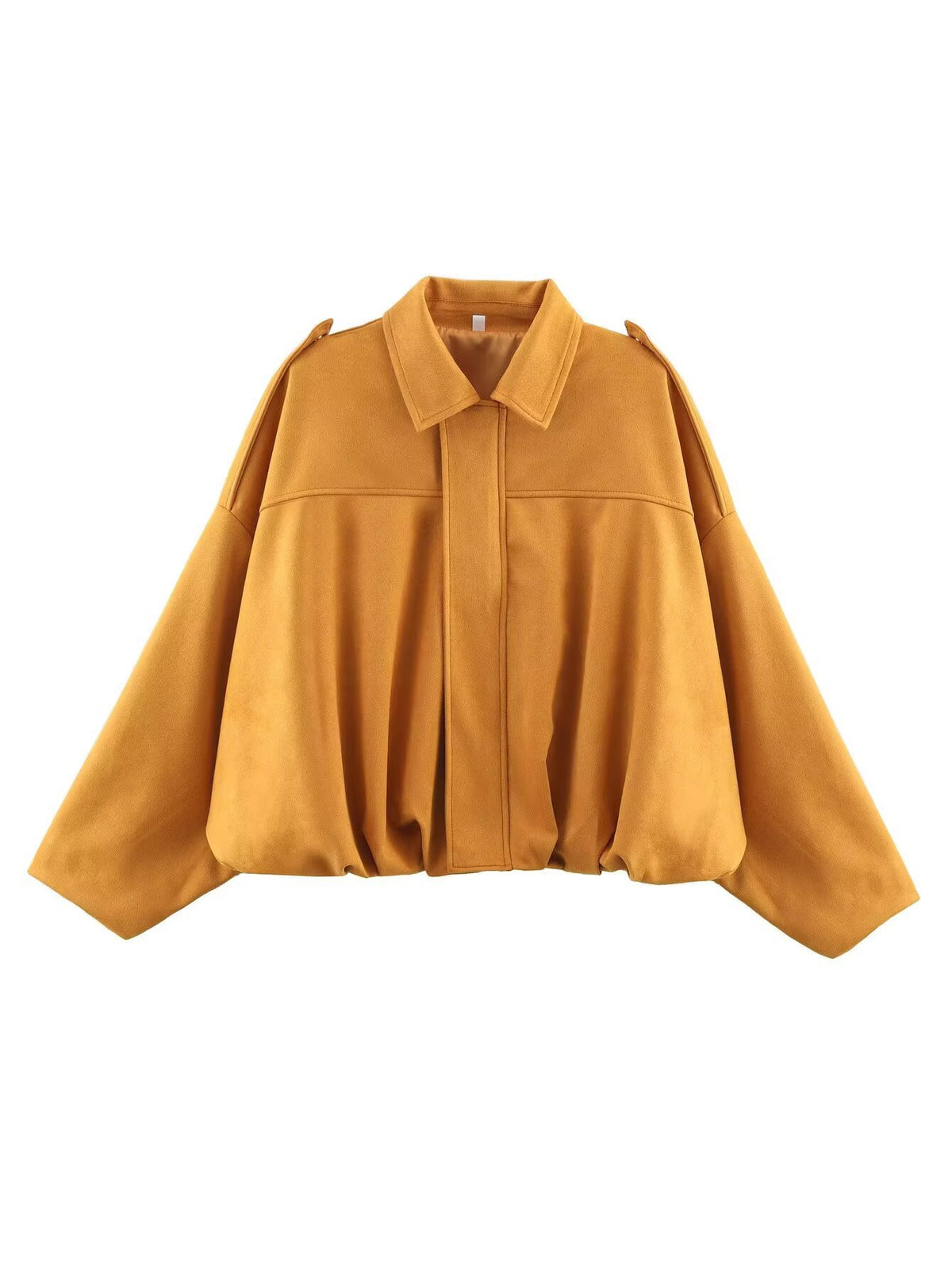 Men's Faux Suede Pilot Jacket - Casual Zip-Up Coat - in use