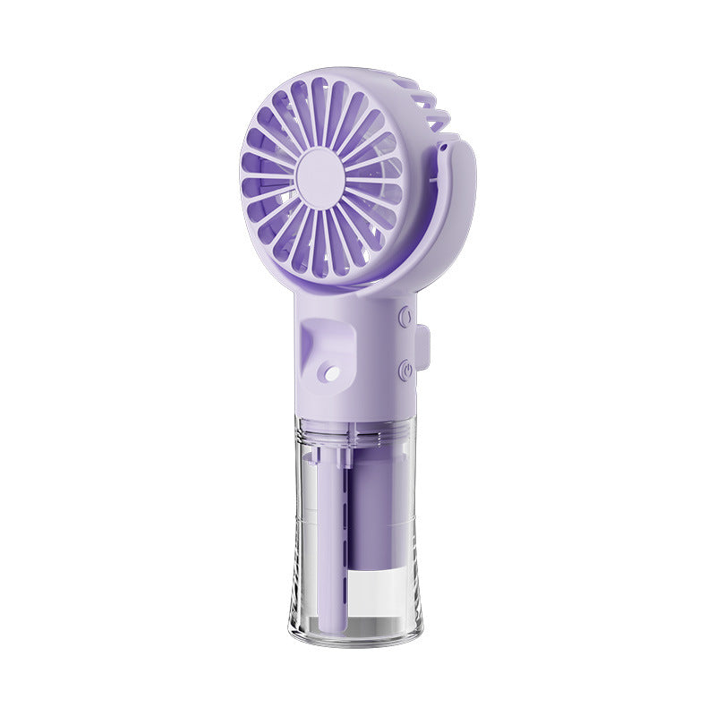 Handheld Mist Spray Fan - 4-Speed USB Cooling Fan - close-up detail