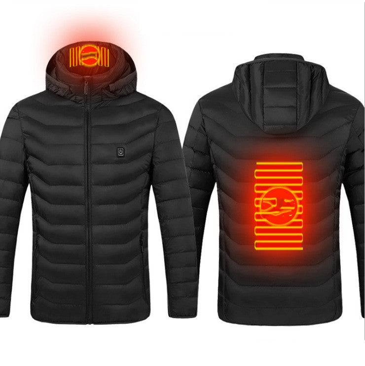 USB Heated Jacket for Men - Electric Thermal Coat - front view