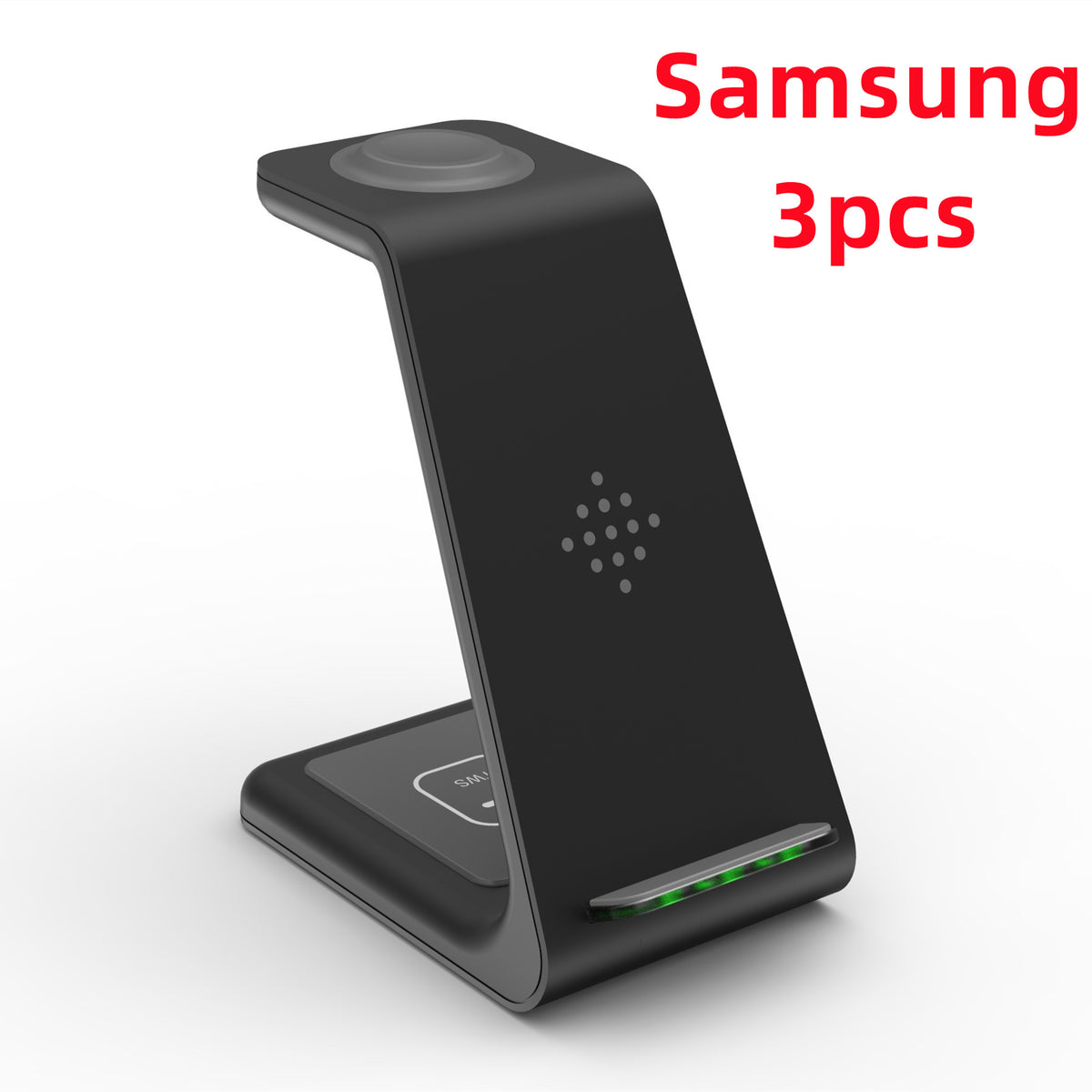 3-in-1 Wireless Charging Station - Phone, Watch & Earbuds Dock - close-up detail