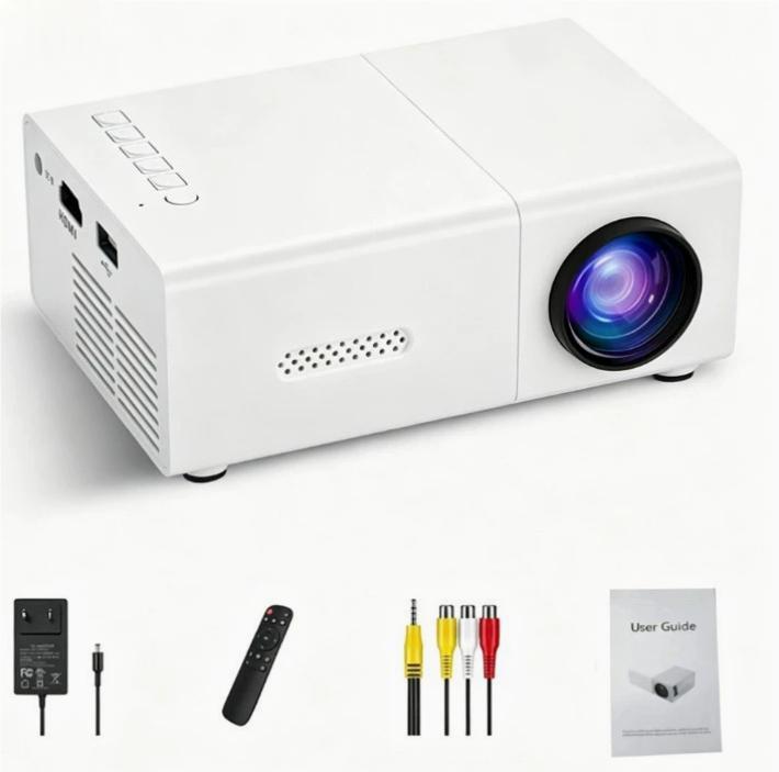 Mini HD 1080P Projector - Compact Home & Office Projector - in use