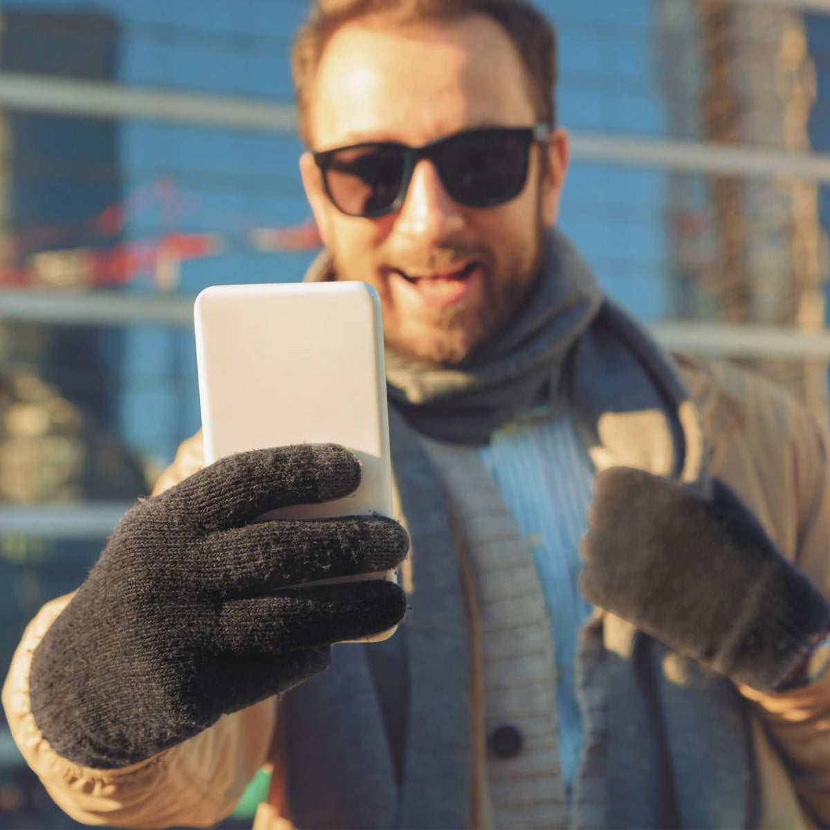 Touch Screen Winter Gloves - Full Finger Knitted - size chart
