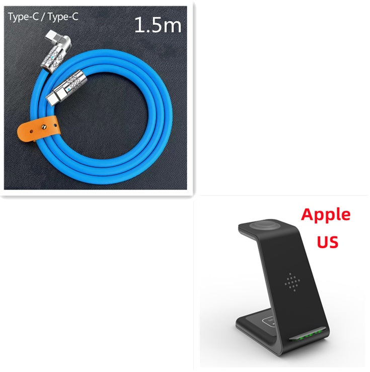 3-in-1 Wireless Charging Station - Phone, Watch & Earbuds Dock - feature close-up