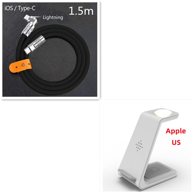 3-in-1 Wireless Charging Station - Phone, Watch & Earbuds Dock - color options