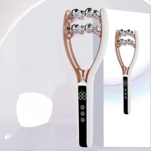EMS Facial Roller Massager - Microcurrent Skin Toning Tool - close-up detail