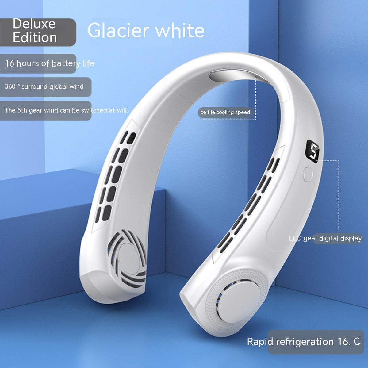 Hands-Free Neck Fan - Portable Personal Cooling Device - size chart