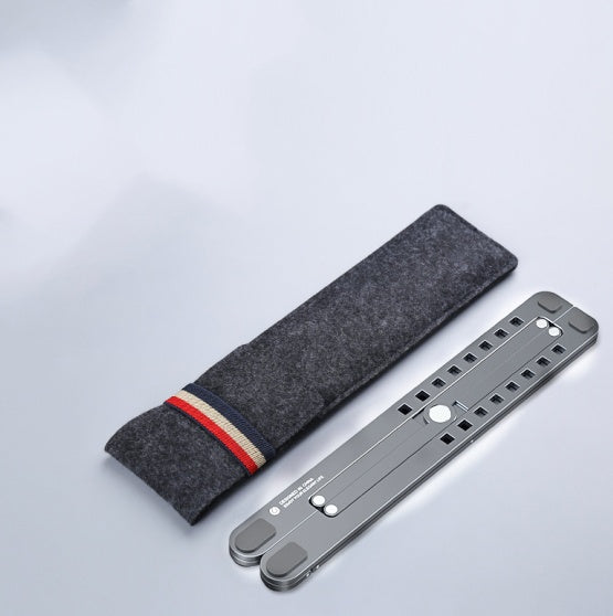 Portable Foldable Laptop Stand - Aluminum, Multi-Height - front view