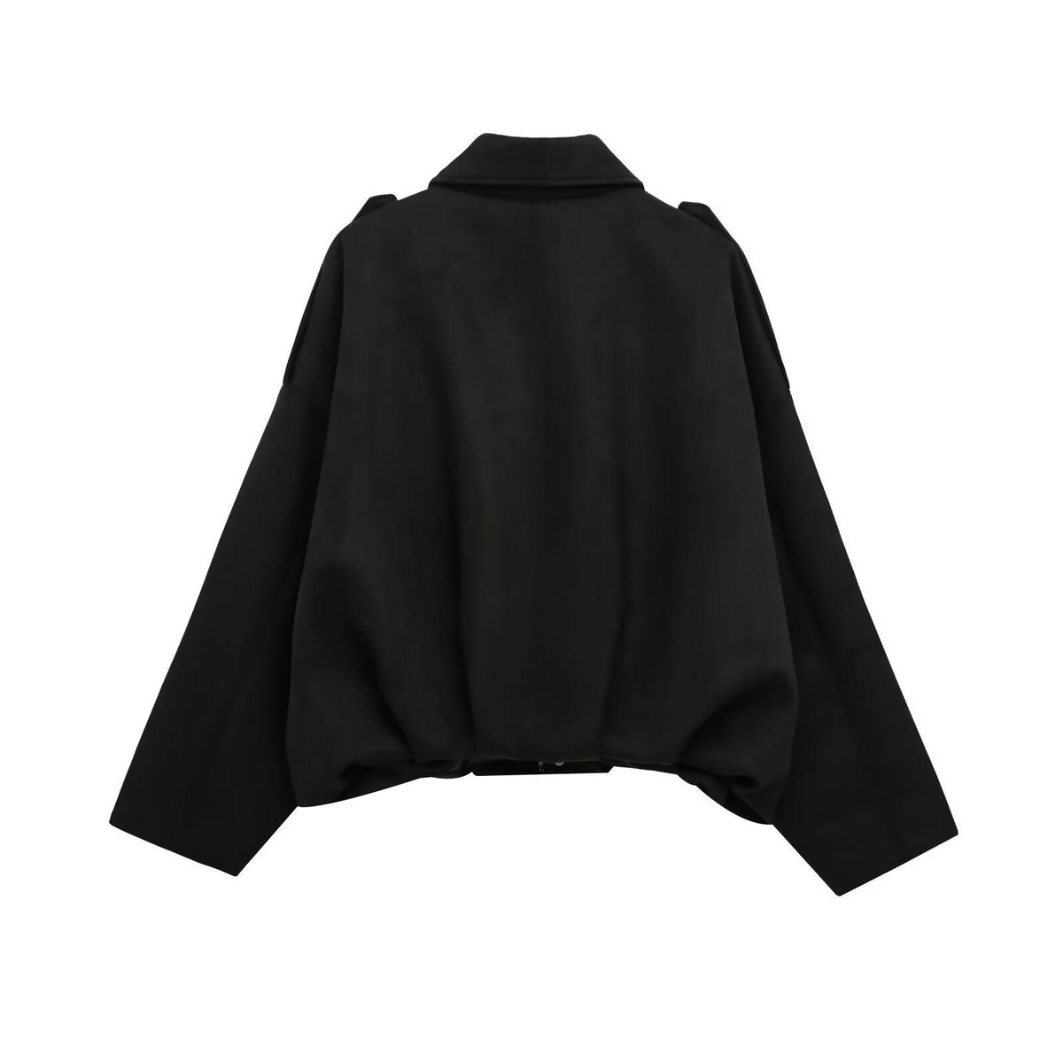 Men's Faux Suede Pilot Jacket - Casual Zip-Up Coat - feature close-up