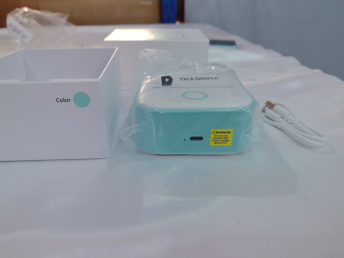Mini Bluetooth Label & Photo Printer - Portable Thermal - in use