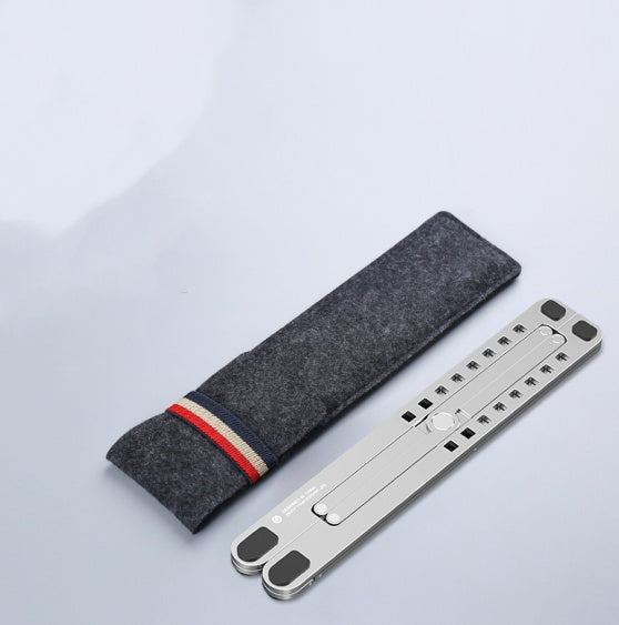 Portable Foldable Laptop Stand - Aluminum, Multi-Height - side view