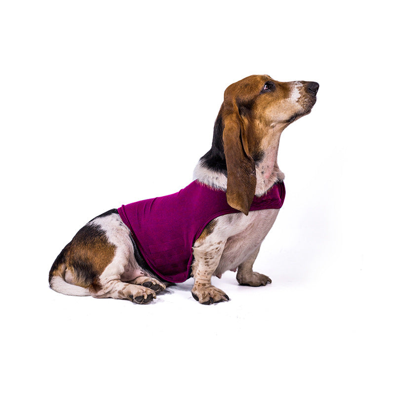 Dog Anxiety Comfort Clothing - Gentle Compression Wrap - Light Grey - front view