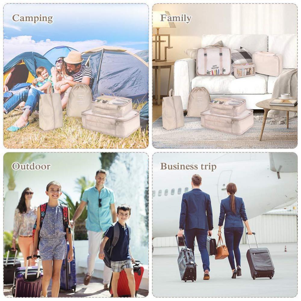 8-Piece Packing Cube Set - Travel Luggage Organizer - lifestyle photo