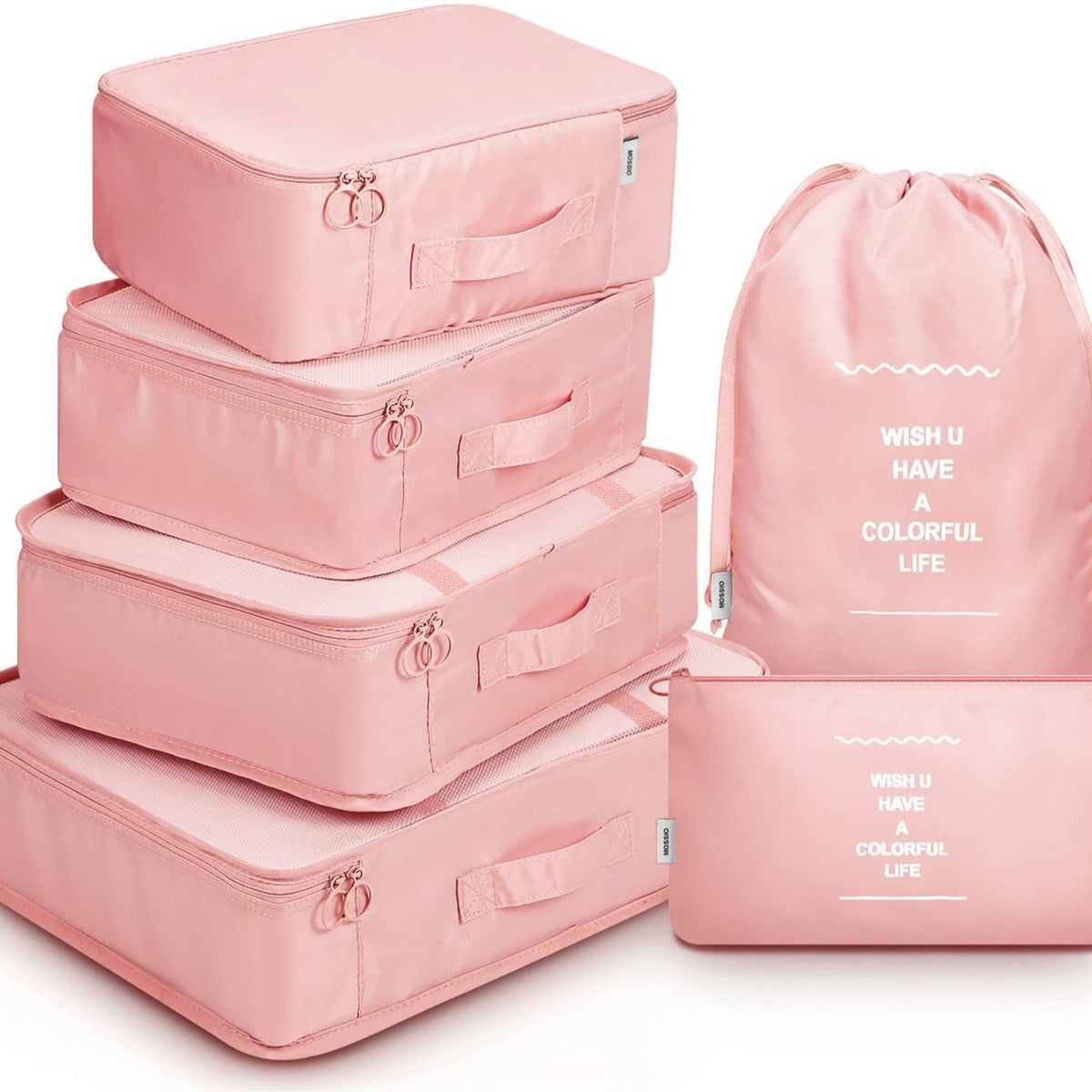 8-Piece Packing Cube Set - Travel Luggage Organizer - in use