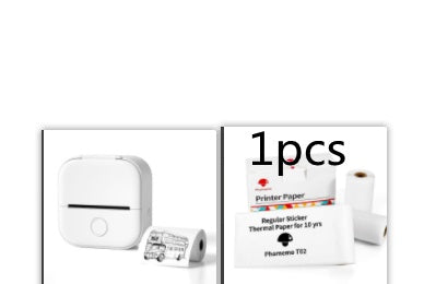 Mini Bluetooth Label & Photo Printer - Portable Thermal - back view
