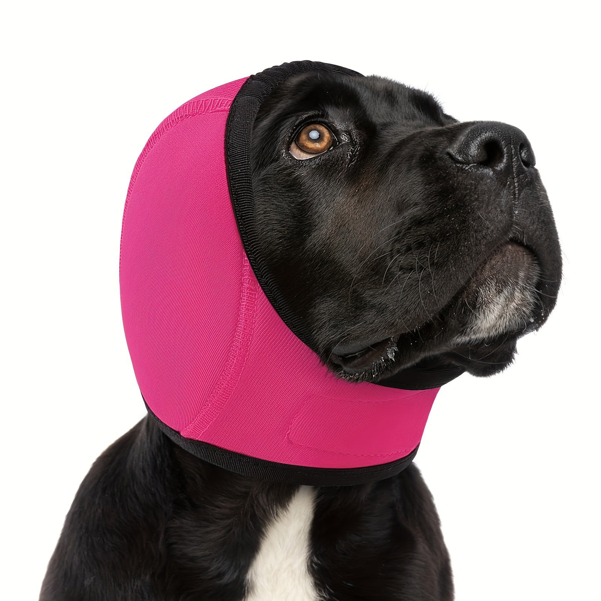 Dog Calming Ear Wrap - Waterproof Hood for Storms & Fireworks - packaging