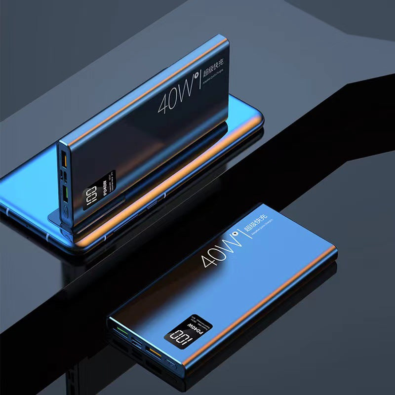 Digital Display Power Bank - Large Capacity, Real-Time % Readout - side view